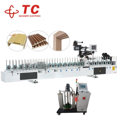 300/450mm Auto-control PVC Film and WPC Door Frame Laminating & Wrapping Machine, 25-50meter/min