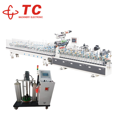 TC Factory Direct Delivery Wood Pvc Veneer PUR Hot Melt Adhesive Sticker Wood Profile Machine.
