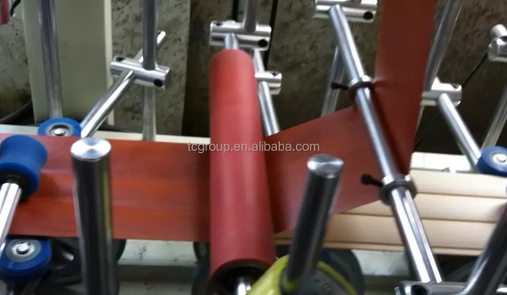 TC Factory Direct Delivery High Quality Engineering Wood Veneer EVA Fabric Eva Hot Glue Profile Wrapping Machine