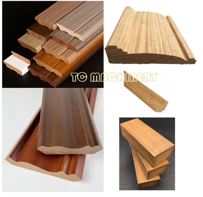 TC Factory Direct Delivery High Quality Engineering Wood Veneer EVA Fabric Eva Hot Glue Profile Wrapping Machine
